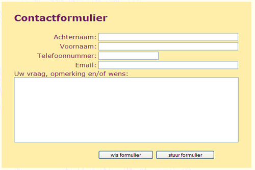 naar contactgegevens / formulier